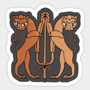 Mycenaean Lions Sticker